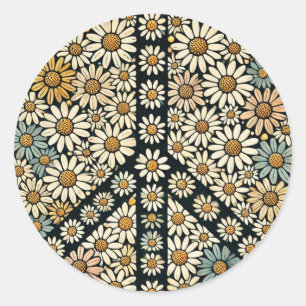 Vredesteken Daisies Ronde Sticker