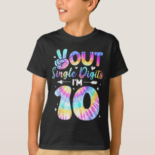 Vredesteken Dubbele Cijfers 10e Verjaardag Voor Me T-shirt