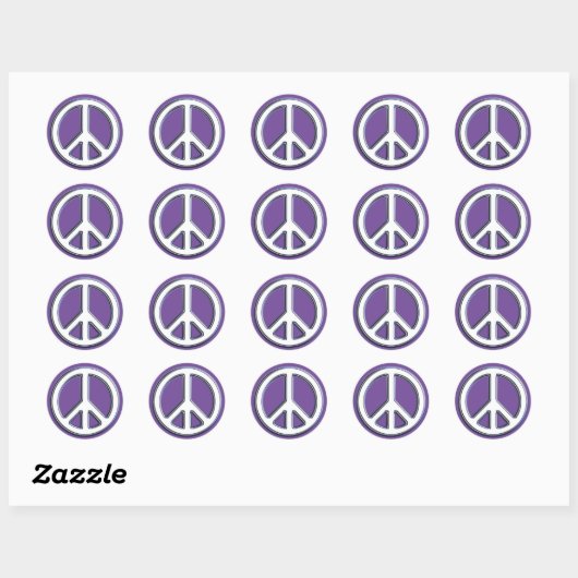 Vredesteken envelopstickers ronde sticker (Vel)