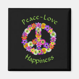 Vredesteken Floral Peace Love Happiness Magneet