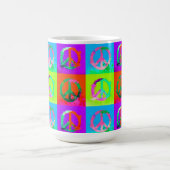 Vredesteken groovy tie dye graffiti spray verf kun koffiemok (Center)