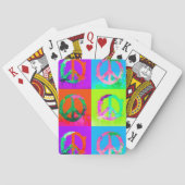 Vredesteken groovy tie dye graffiti spray verf kun pokerkaarten (Achterkant)