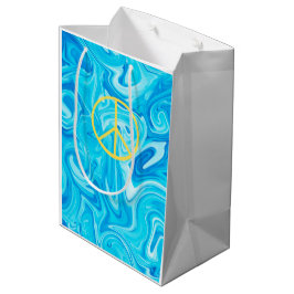 Vredesteken Groovy Verf Geel Blauw Kleurrijk Leuk Medium Cadeauzakje
