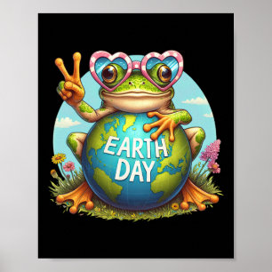 Vredesteken Hand Frog Kinder Mannen Vrouwen Earth  Poster