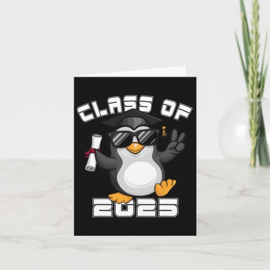 Vredesteken Hand Penguin CL van 2025 Afstuderen Kaart (Voorkant)