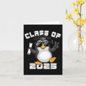Vredesteken Hand Penguin CL van 2025 Afstuderen Kaart (Gele Bloem)