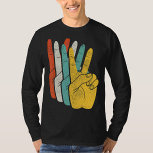 Vredesteken Hand  Retro Hippie T-shirt