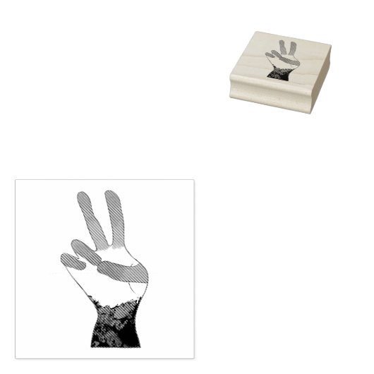 Vredesteken Hand Rubber Stempels (Gestempeld)