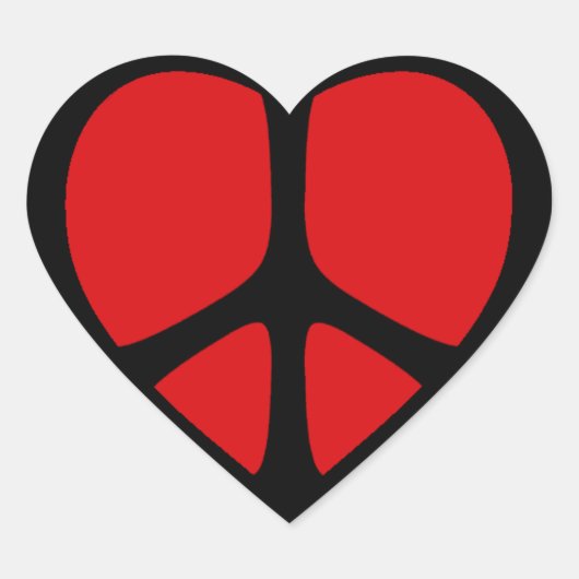 Vredesteken Hart Stickers (Voorkant)