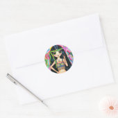 Vredesteken Hippie Meisje Sticker (Envelop)