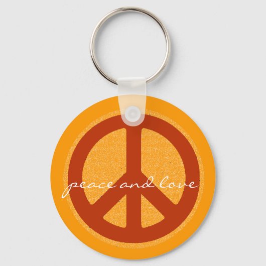 vredesteken , hippies retro sleutelhanger (Voorkant)