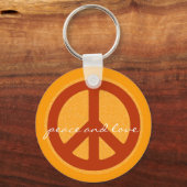 vredesteken , hippies retro sleutelhanger (Voorkant)