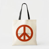 vredesteken , hippies retro tote bag (Voorkant)