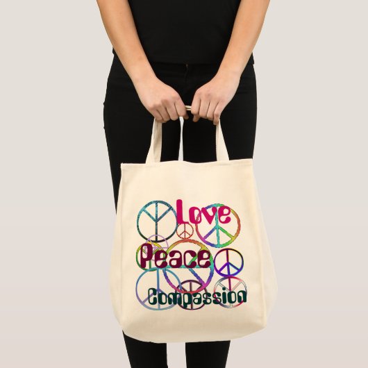 Vredesteken Hipster Patroon Tote Bag (Voorkant (product))