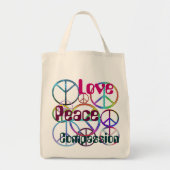 Vredesteken Hipster Patroon Tote Bag (Voorkant)