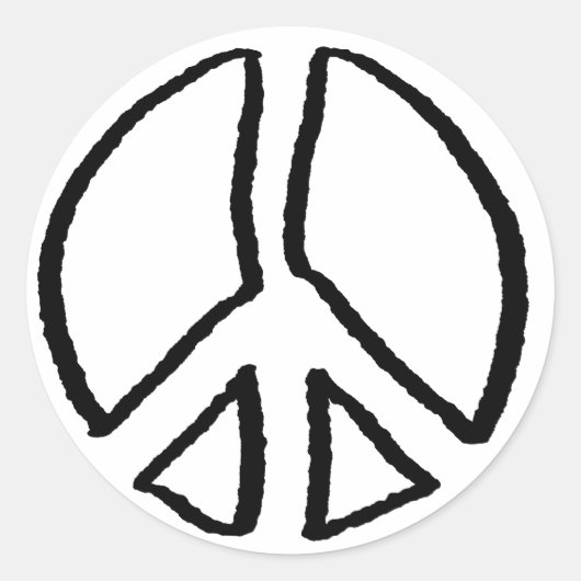 Vredesteken hol ronde sticker (Voorkant)