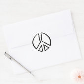 Vredesteken hol ronde sticker (Envelop)