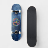 Vredesteken in de ruimte persoonlijk skateboard (Voorkant)