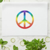 Vredesteken in regenboogkleuren theedoek (Gevouwen)