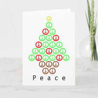 Vredesteken kerstboom feestdagen kaart