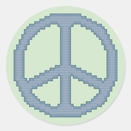 Vredesteken kruissteek Sticker (Voorkant)