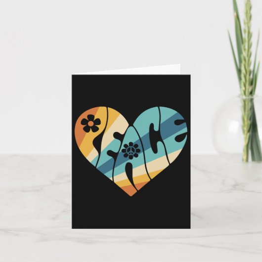 Vredesteken Liefde 60s 70s Groovy Hippie Kostuum H Kaart (Voorkant)