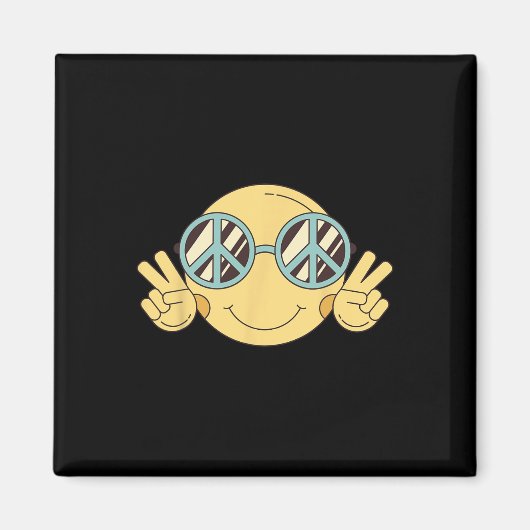 VREDESTEKEN LIEFDE 60s 70s Groovy Hippie Kostuumza Magneet (Voorkant)