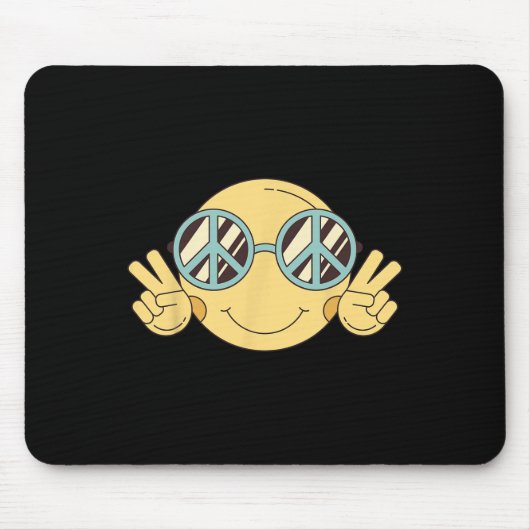 VREDESTEKEN LIEFDE 60s 70s Groovy Hippie Kostuumza Muismat (Voorkant)