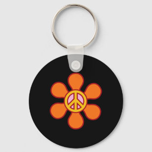 VREDESTEKEN LIEFDE 60s 70s Groovy Hippie Kostuumza Sleutelhanger