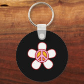 VREDESTEKEN LIEFDE 60s 70s Groovy Hippie Kostuumza Sleutelhanger (Voorkant)