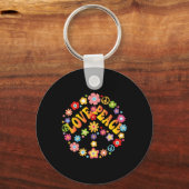 VREDESTEKEN LIEFDE 60s 70s Groovy Hippie Kostuumza Sleutelhanger (Voorkant)