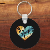 VREDESTEKEN LIEFDE 60s 70s Groovy Hippie Kostuumza Sleutelhanger (Voorkant)