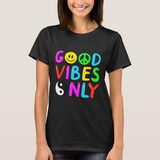 VREDESTEKEN LIEFDE 60s 70s Groovy Hippie Kostuumza T-shirt (Voorkant)