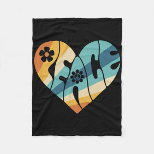 Vredesteken Liefde jaren 60 jaren 70 Groovy Hippie Fleece Deken