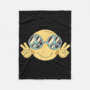 Vredesteken Liefde jaren 60 jaren 70 Groovy Hippie Fleece Deken