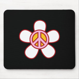 Vredesteken Liefde jaren 60 jaren 70 Groovy Hippie Muismat