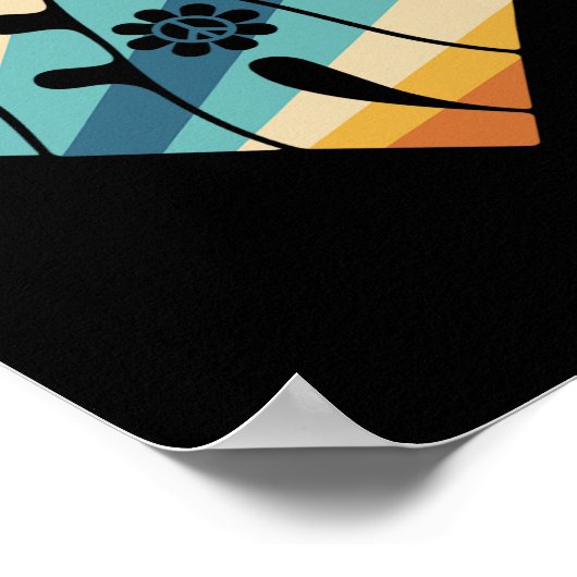 Vredesteken Liefde jaren 60 jaren 70 Groovy Hippie Poster (Hoek)