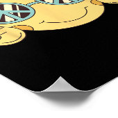 Vredesteken Liefde jaren 60 jaren 70 Groovy Hippie Poster (Hoek)