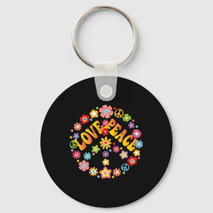 Vredesteken Liefde jaren 60 jaren 70 Groovy Hippie Sleutelhanger