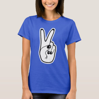 Vredesteken Linkerhand Zwart-wit Eenheidsbeweging T-shirt