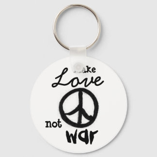 vredesteken, Make, Love, not, war - Gepersonalisee Sleutelhanger