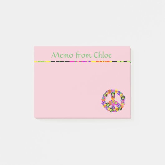 Vredesteken Memo Van in Roze Post-it® Notes (Voorkant)