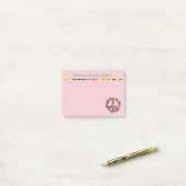 Vredesteken Memo Van in Roze Post-it® Notes (Op bureau)