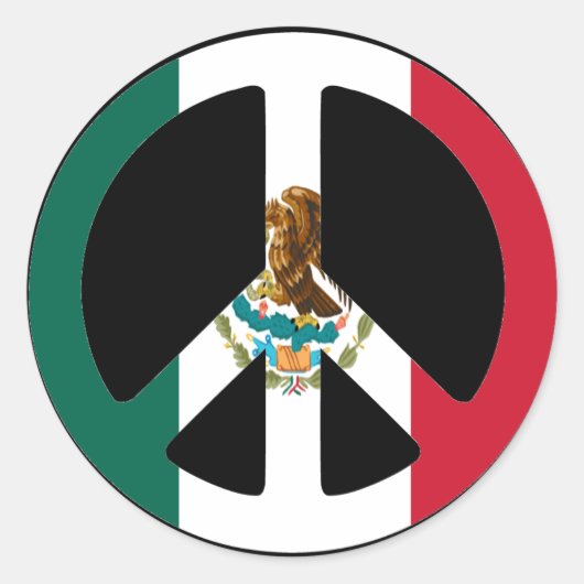 Vredesteken Mexico Ronde Sticker (Voorkant)