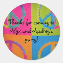 Vredesteken motief rond sticker