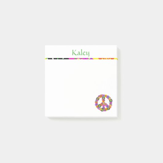 Vredesteken op maat van naam post-it® notes (Voorkant)