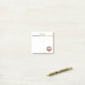 Vredesteken op maat van naam post-it® notes (Op bureau)