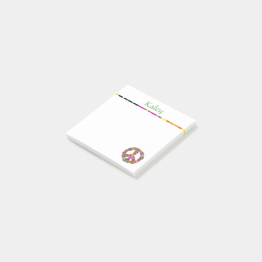 Vredesteken op maat van naam post-it® notes (Schuin)