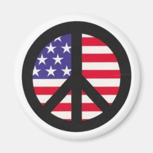 VREDESTEKEN OVER DE AMERIKAANSE VLAG: kijk @ dit!! Magneet
