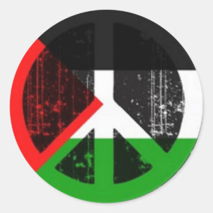 Vredesteken Palestina Ronde Sticker